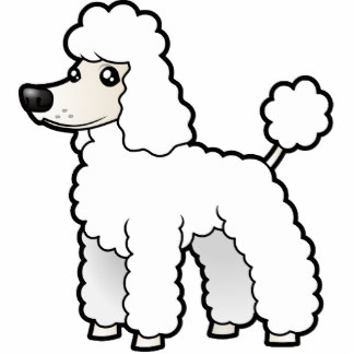 Cartoon Miniature Poodle Photo Statuettes, Cutouts & Sculptures ...