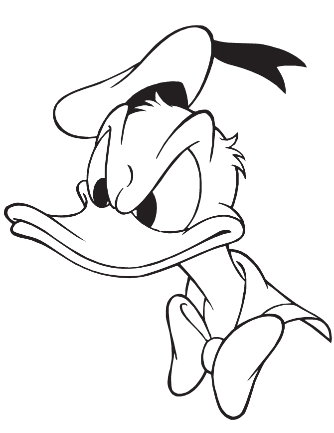 Outline Of A Duck - AZ Coloring Pages