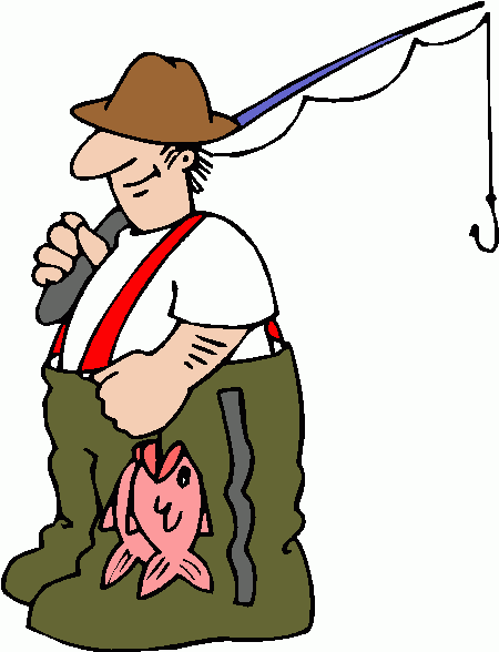 Funny fisherman clipart