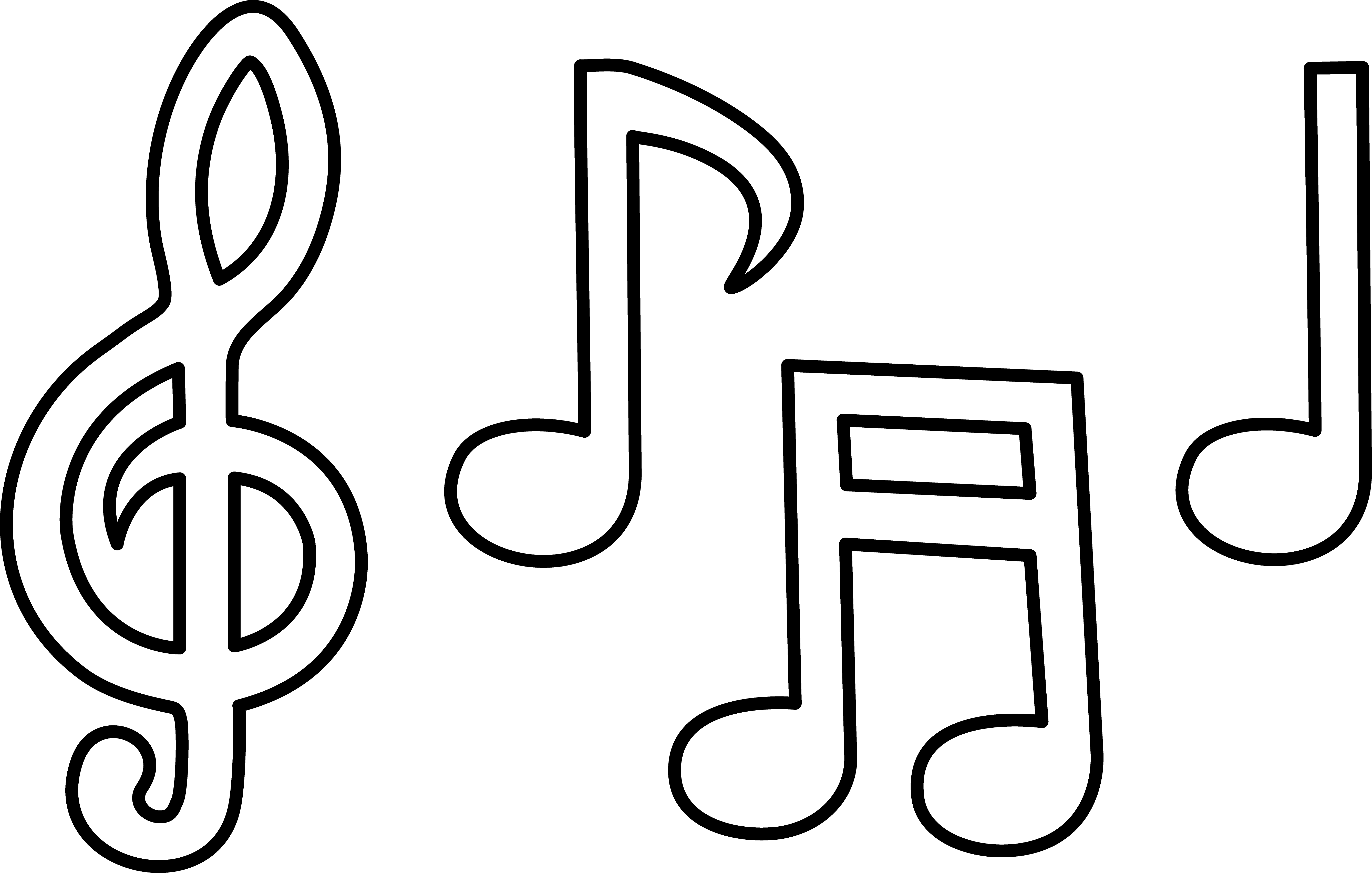 Music Black And White Clipart