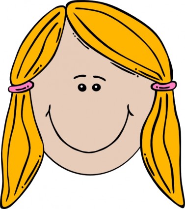 Woman smile face clipart