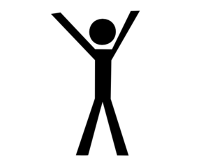 Stick Guy With Hands Up Clip Art - vector clip art ...