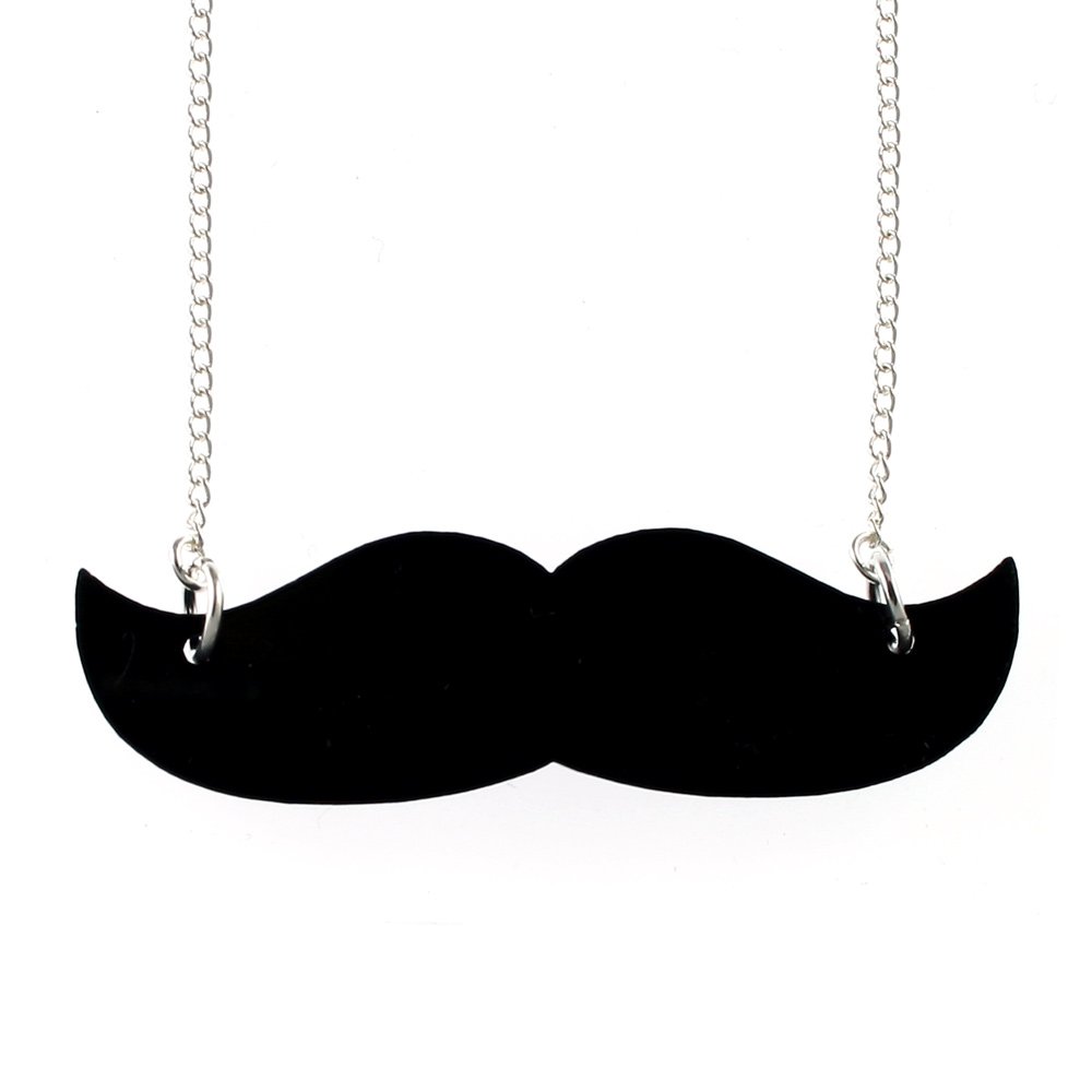 Moustache Necklace Moustache Jewellery Acrylic Necklaces - ClipArt ...