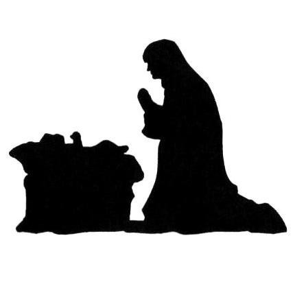 Manger Scene Nativity Silhouette UM Christmas by sweetgrasstamps