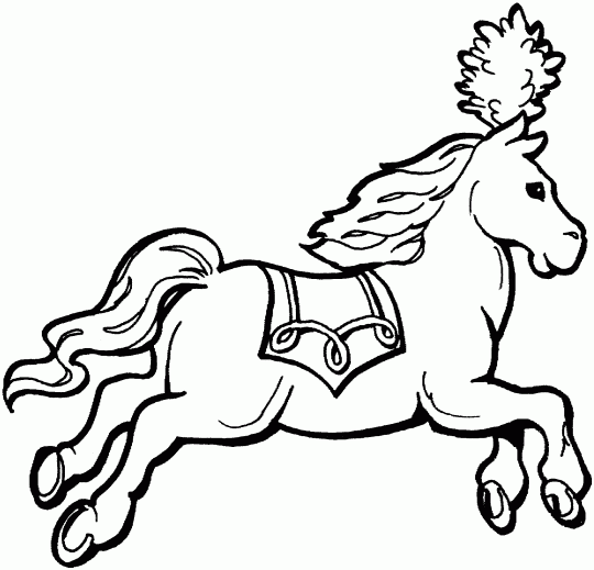 Circus horse - Free Printable Coloring Pages