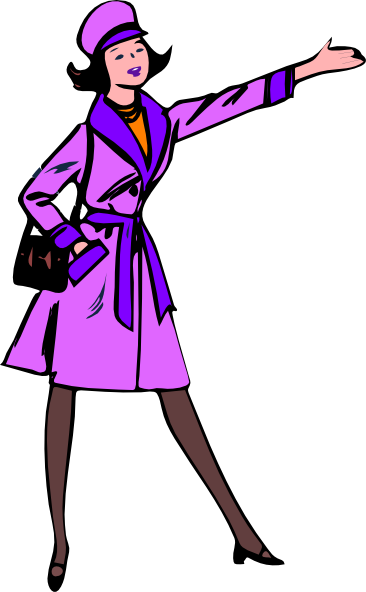 Woman standing clipart free