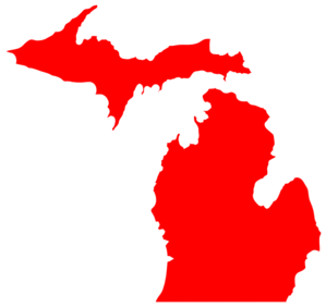 Michigan Map Outline Clip Art - vector clip art ...