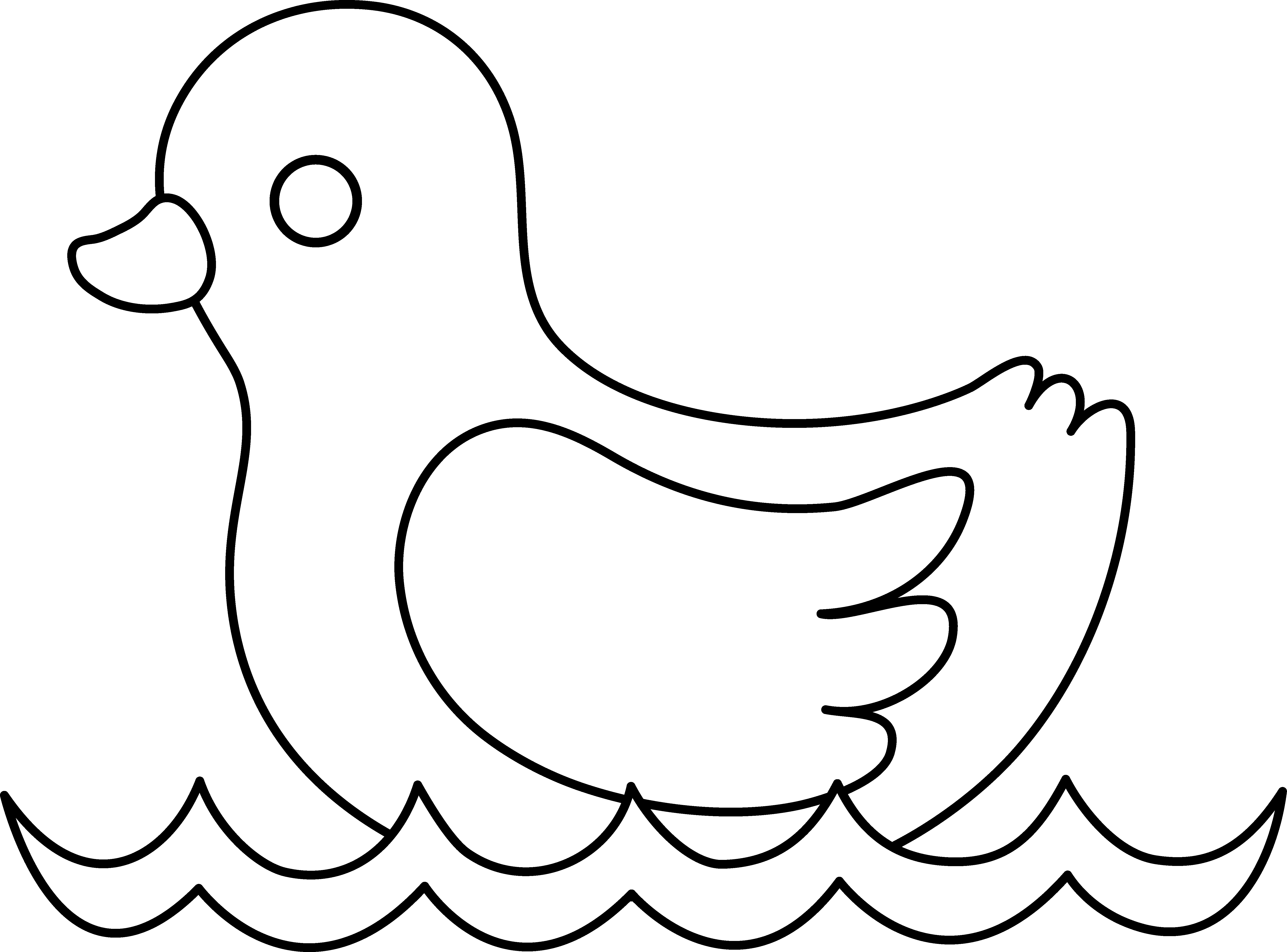 Duck Clipart Black And White - Free Clipart Images