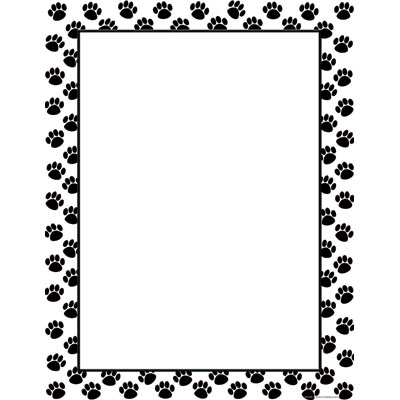 free dog paws page borders in word 2010 free download