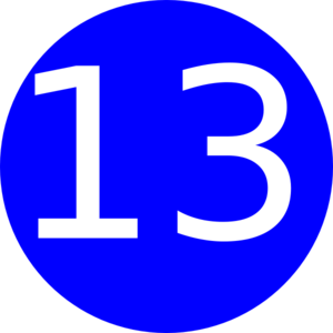 Number 13 clipart