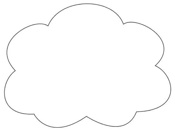 cloud shape clipart_white fill OP_lge 15cm | Flickr - Photo Sharing!