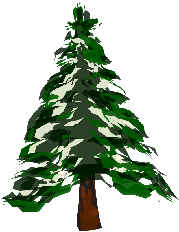 Winter Pine Trees Clipart