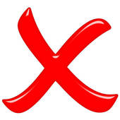 X sign clipart