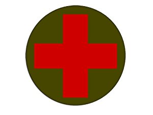 Amazon.com: ROUND Combat Medic Cross Logo Sticker (red cross army ...