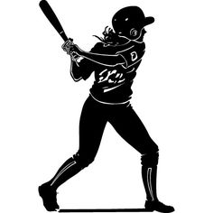 Softball hitter clipart