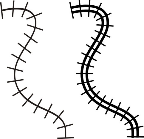 Perspective Train Track Clipart