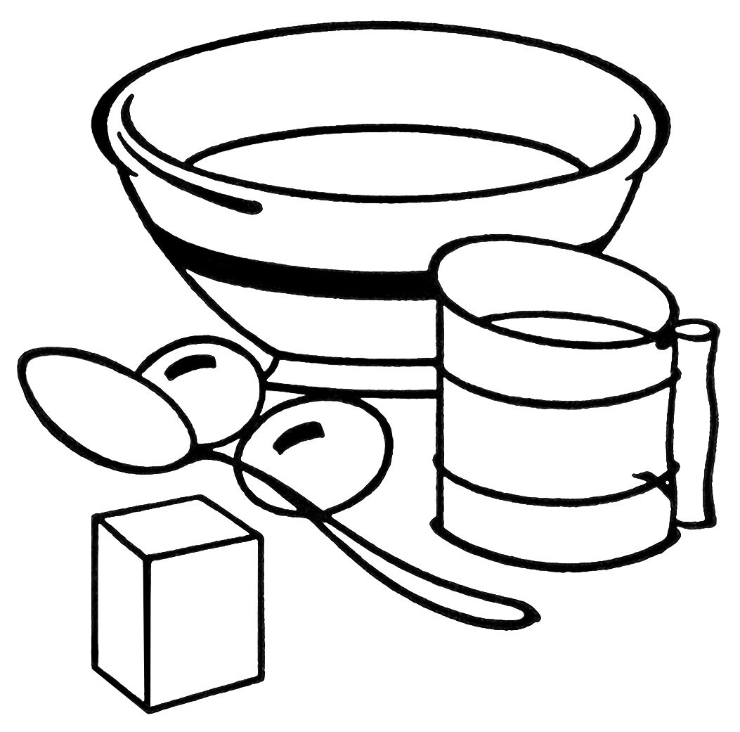 Cook clipart black and white