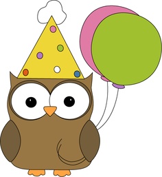 Birthday owl clip art