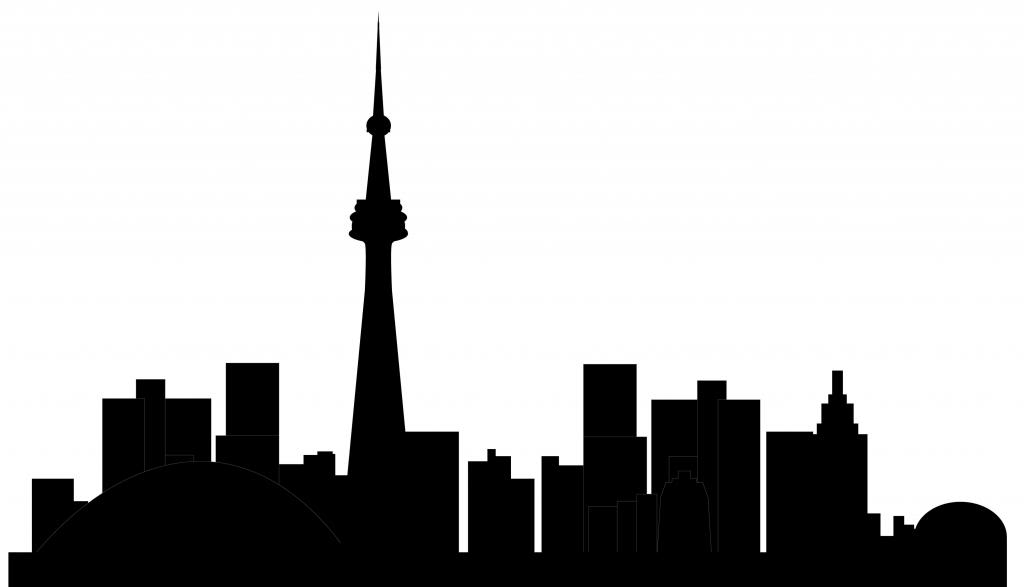 Toronto Skyline Silhouette, Skyline Silhouette Vinyl Wall Art ...