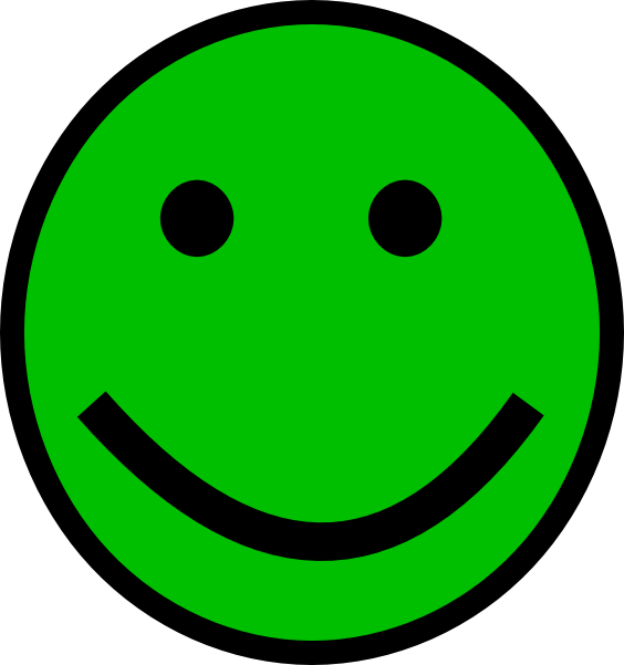 Happy green face clipart