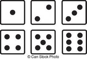 8 Dots Dice Clipart