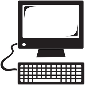 Computer Black And White Clipart