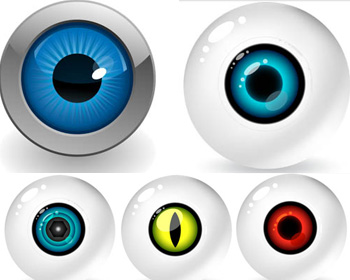 Shiny Eyes Icons Vector - eps ai vector