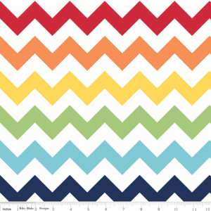 Riley Blake Designs - Chevron - Large Chevron in Rainbow