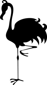 Flamingo Clipart Image - Silhouette of a Flamingo