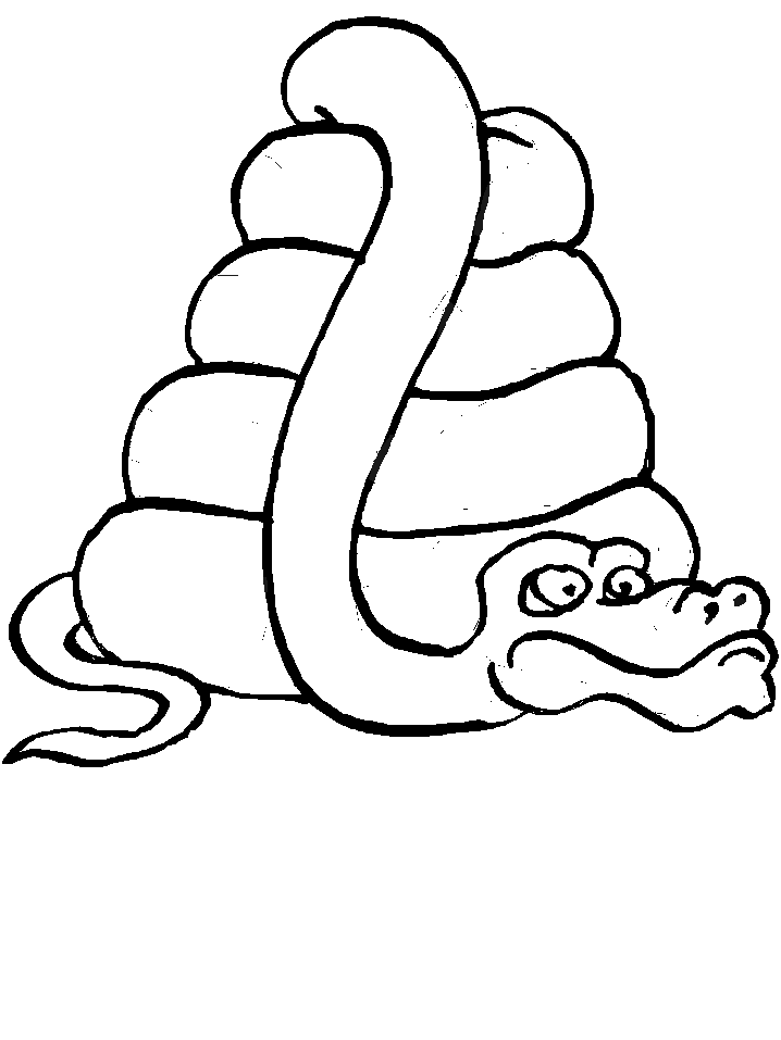 Printable Snake6 Snakes Coloring Pages - Coloringpagebook.