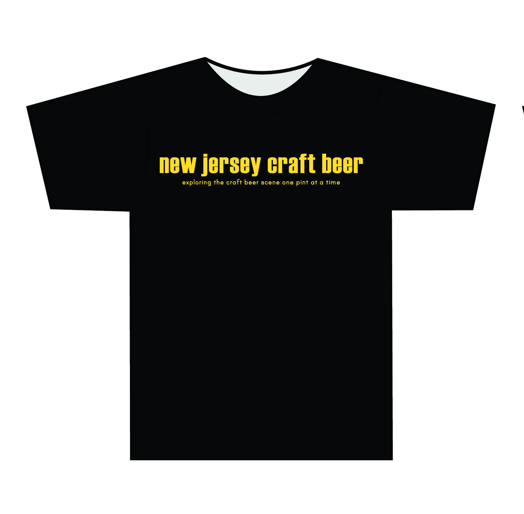 New Jersey Craft Beer Mens T-shirt Black with Gold Ink ...