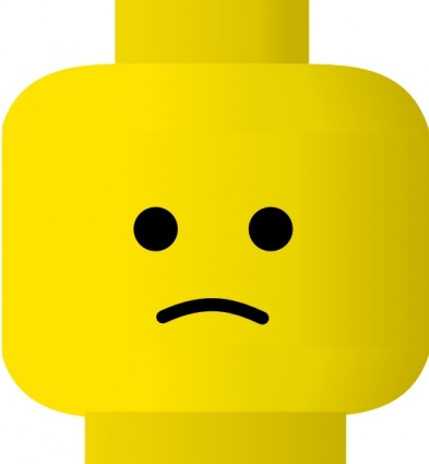 Lego Smiley Sad clip art vector, free vectors