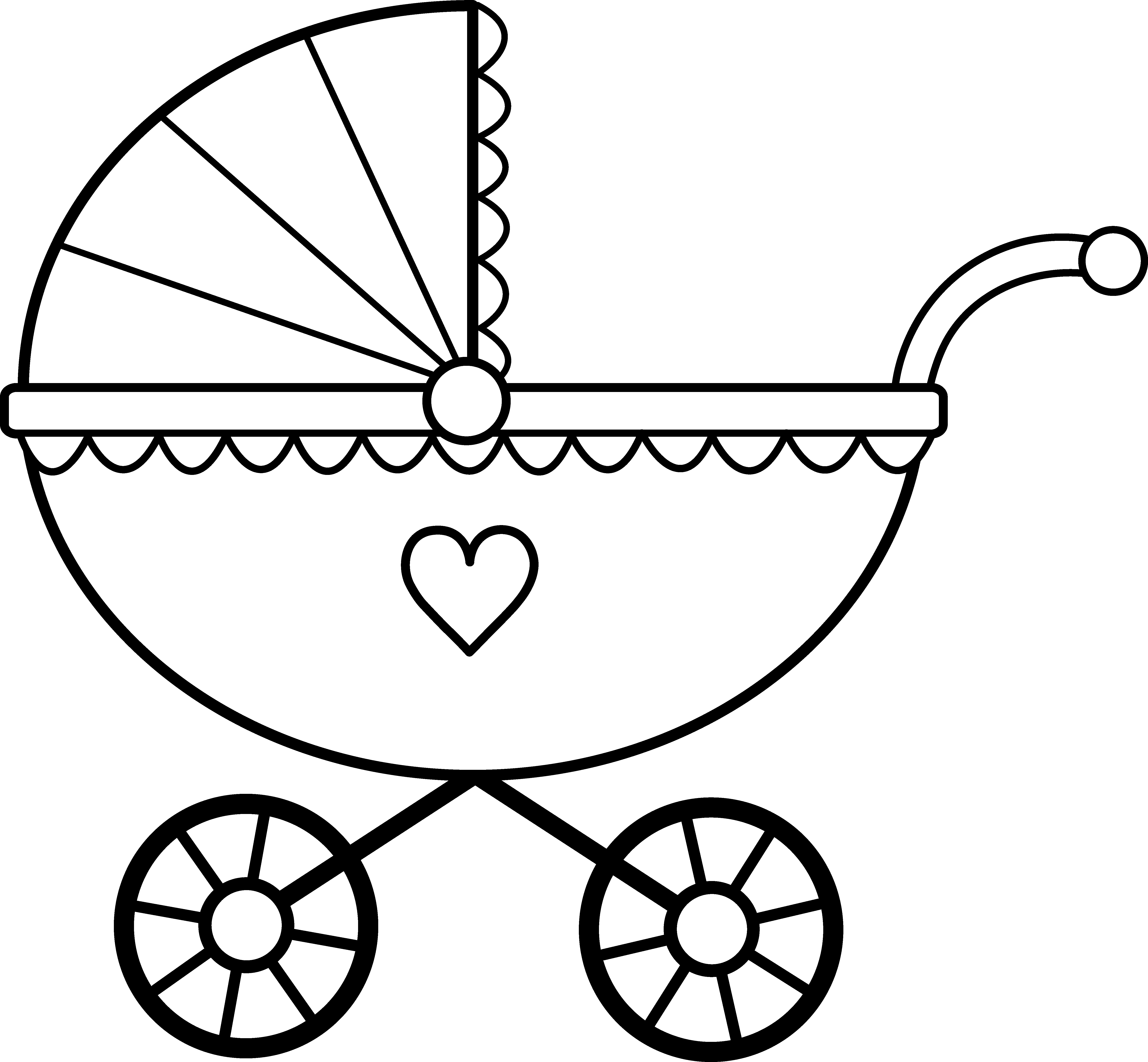 Baby Carriage Line Art Free Clip Art | HomeImprovementBasics.