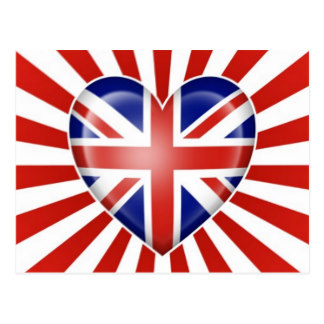 British Heart Flag Cards | Zazzle