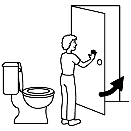 Clipart close the door