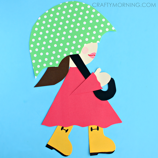 Girl in Rain Boots Spring Craft for Kids - Crafty Morning