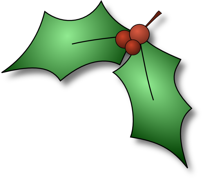 Holiday holly clip art