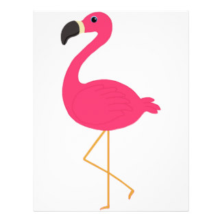 Pink Flamingo Letterhead, Custom Pink Flamingo Letterhead Templates