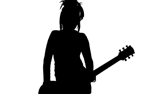 Girl Rocker Silhouette :: Vector Open Stock | vector graphics and ...