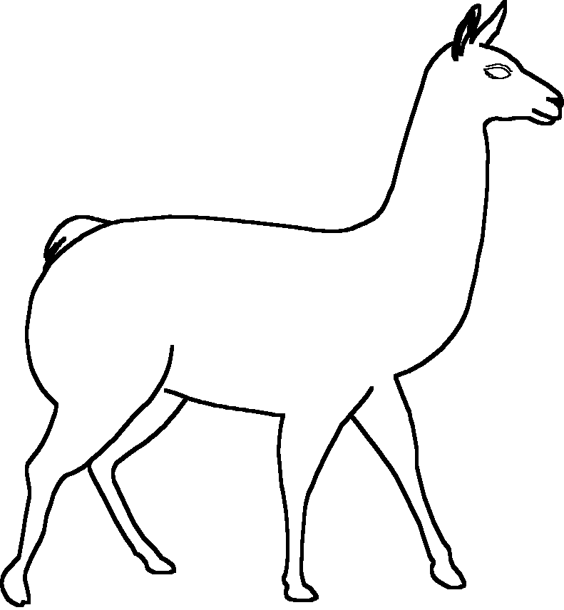 Llama Outline | Free Download Clip Art | Free Clip Art | on ...