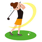 Golf Lady Captain Clipart