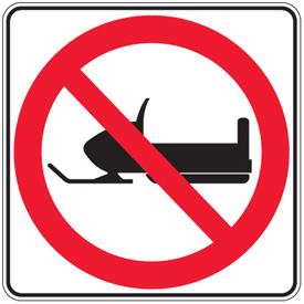 Graphic Regulation Traffic Signs - NO SNOWMOBILE from Seton.ca ...