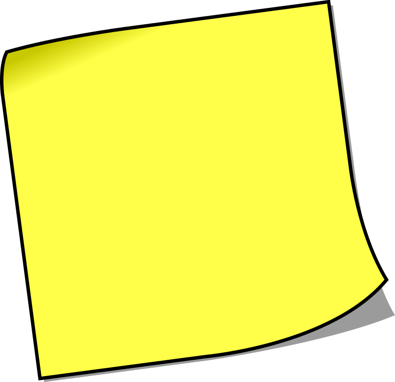 Clipart - Blank sticky note