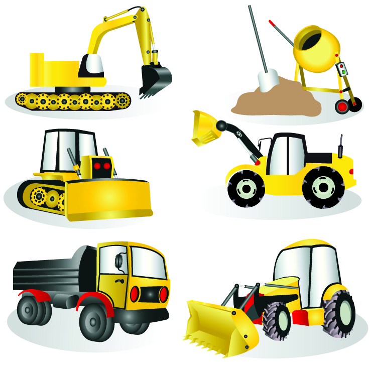 Construction site equipment vector Free Vector / 4Vector