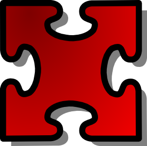 Red Jigsaw Piece clip art - vector clip art online, royalty free ...