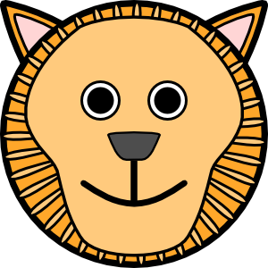 Lion Rounded Face Clip art - Animal - Download vector clip art online