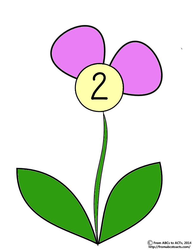 Preschool Math Games - Flower Petal Counting - From ABCs to ACTs