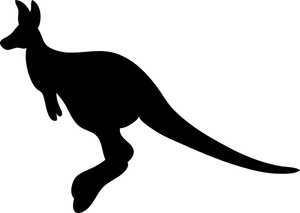 Kangaroo clipart silhouette