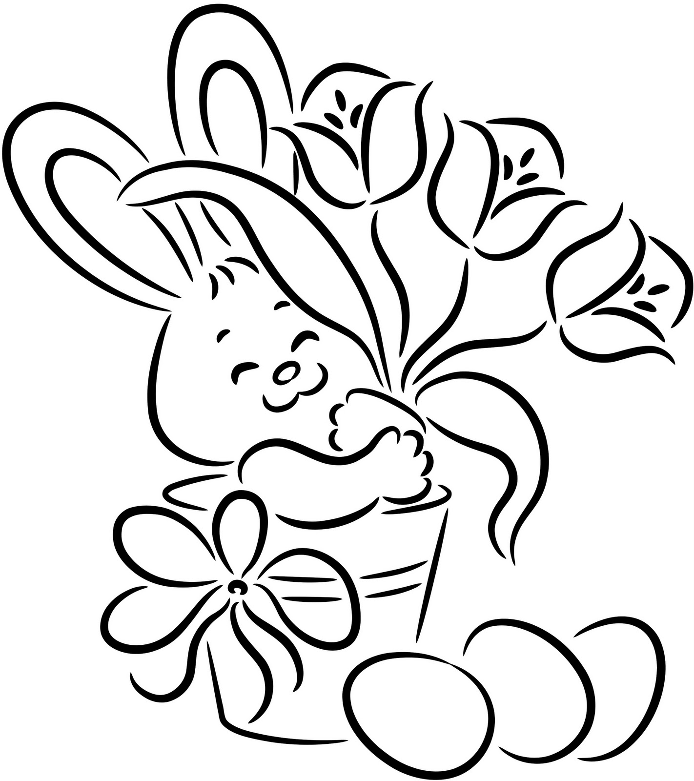 Easter Bunny Clip Art Coloring Pages ClipArt Best