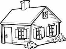 my house clipart black and white apple